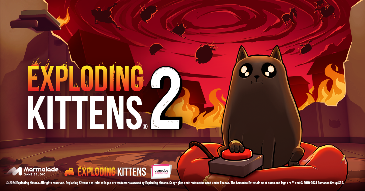 The New Official Exploding Kittens® 2 Digital Game Available Now