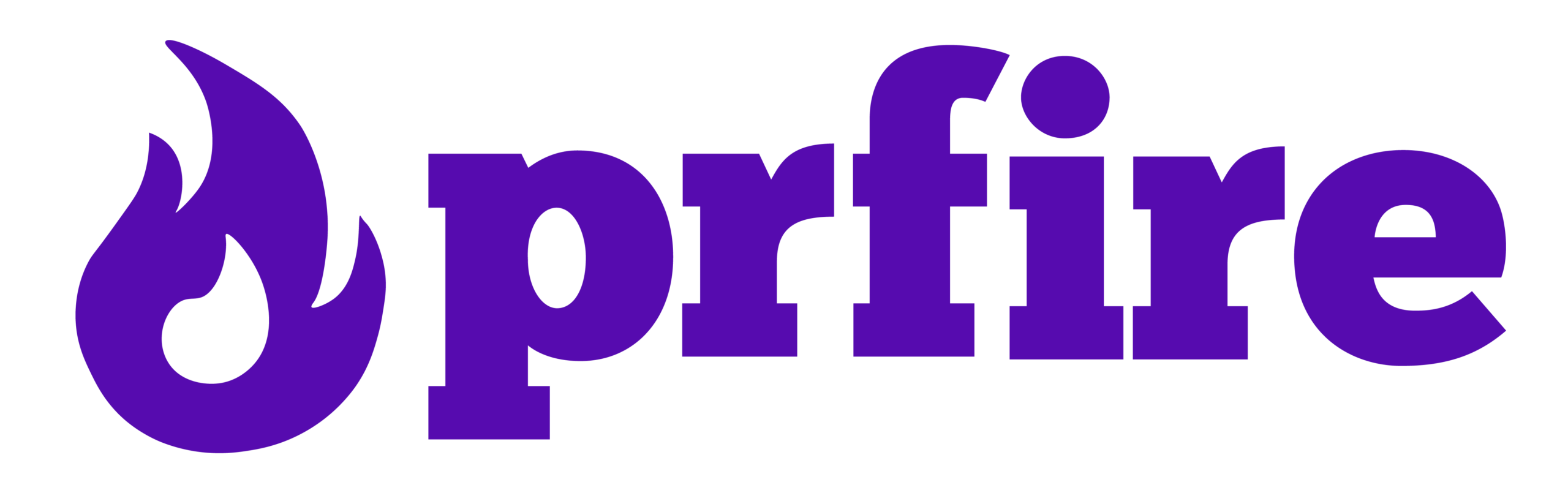 PR Fire's Logo in purple